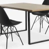 AABENRAA + KLARUPAABENRAA L160 table coloris chêne + 4 KLARUP chaises noir