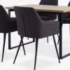 AABENRAA + PURHUSAABENRAA L120 table coloris chêne + 4 PURHUS chaises gris