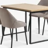 AABENRAA + VELLEVAABENRAA L120 table coloris chêne + 4 VELLEV chaises sable