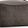 AARS/AGGERPouf AARS/AGGER 65x65 tissu velours côtelé sable foncé