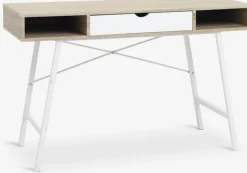 ABBETVEDBureau ABBETVED 48x120 coloris chêne clair/blanc