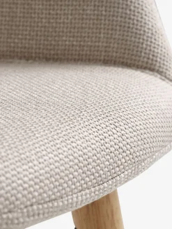 ADSLEVChaise ADSLEV tissu beige/coloris chêne naturel
