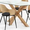 AGERBY + HVIDOVREAGERBY L160 table chêne naturel + 4 HVIDOVRE chaises noir
