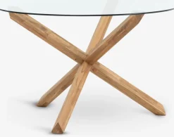 AGERBYTable AGERBY Ø119 verre/chêne naturel
