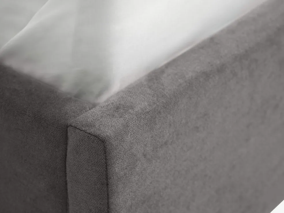 AGERFELDCadre de lit AGERFELD 180x200 tissu gris foncé