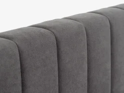 AGERFELDCadre de lit AGERFELD 180x200 tissu gris foncé