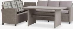 AGERMOSEEnsemble lounge AGERMOSE 6 personnes a/rangement naturel