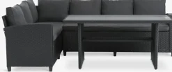 AGERMOSEEnsemble lounge AGERMOSE 6 personnes a/rangement noir