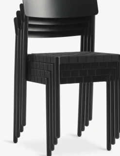 AKTIVEN + HAGLEBUAKTIVEN L118/168 table naturel + 4 HAGLEBU chaises noir