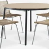 AKTIVEN + MIDDAGSBERGETAKTIVEN L118/168 table + 4 MIDDAGSBERGET chaises naturel