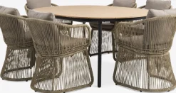 AKTIVEN + STORDALENAKTIVEN L118/168 table + 4 STORDALEN chaises naturel