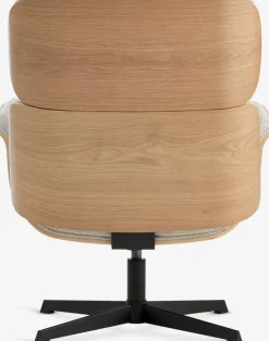 ALLINGEFauteuil ALLINGE pivotant tissu beige/noir