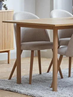 ALSTED + THORUPALSTED L160 table coloris chêne + 4 THORUP chaises beige