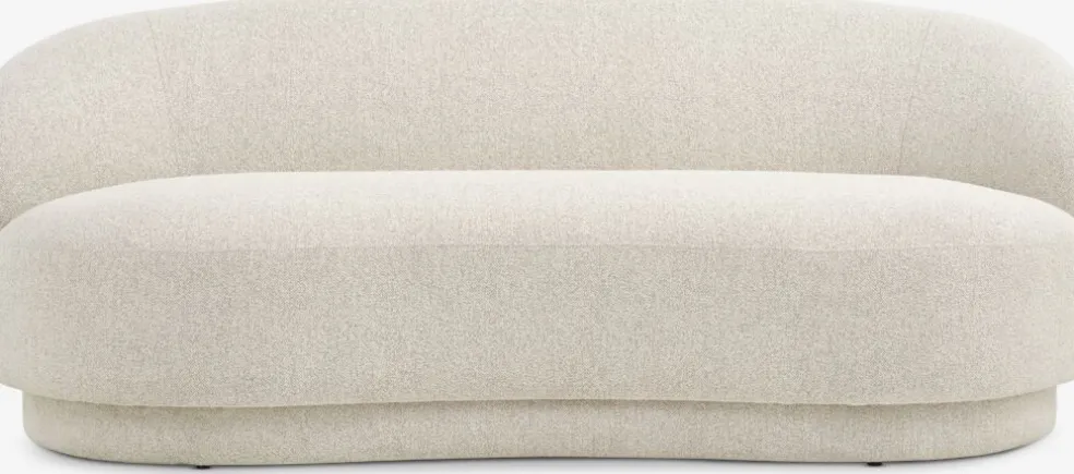 ANDRUPCanapé ANDRUP 3 places ovale tissu beige