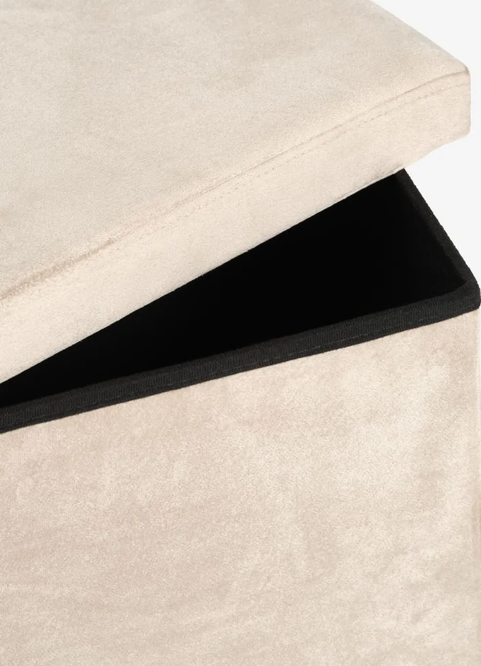 AUNINGPouf AUNING 76x38 a/rangement velours sable foncé