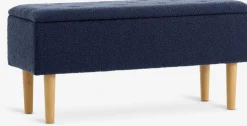 BADSTEDBanc BADSTED a/rangement tissu bleu foncé