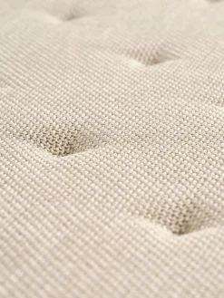 BADSTEDBanc BADSTED a/rangement tissu beige/coloris chêne