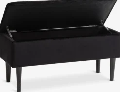 BADSTEDBanc BADSTED a/rangement velours noir/noir