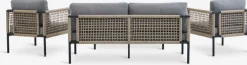BAMLEEnsemble lounge BAMLE 4,5 personnes séchage rapide gris