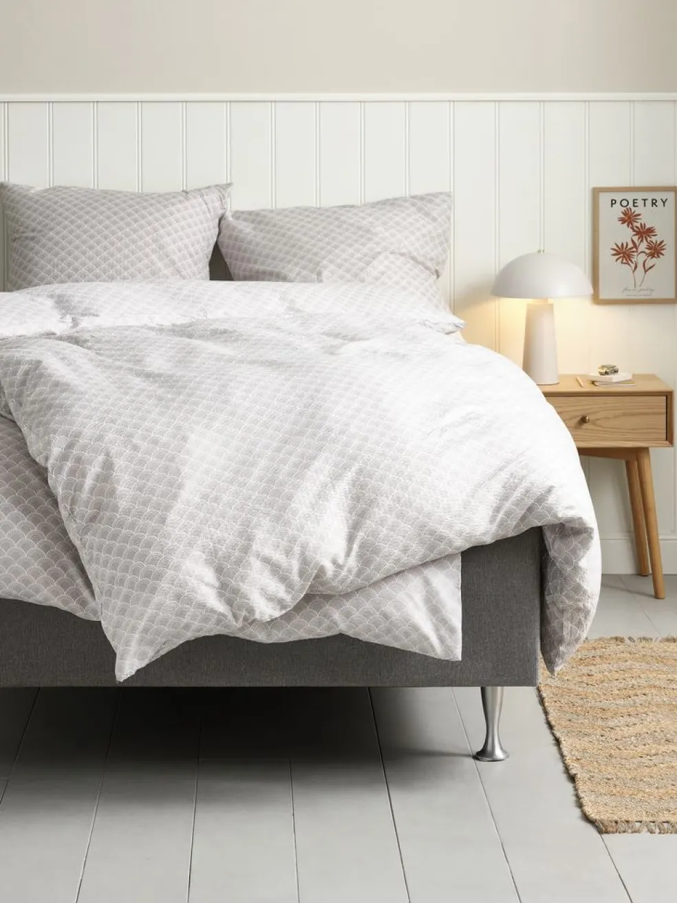 BEATEBasicParure de lit Seersucker BEATE 240x220 gris