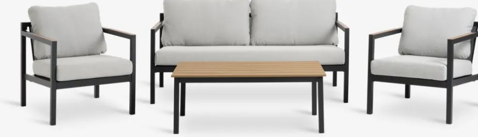 BEJSTRUPEnsemble lounge BEJSTRUP 4 personnes gris