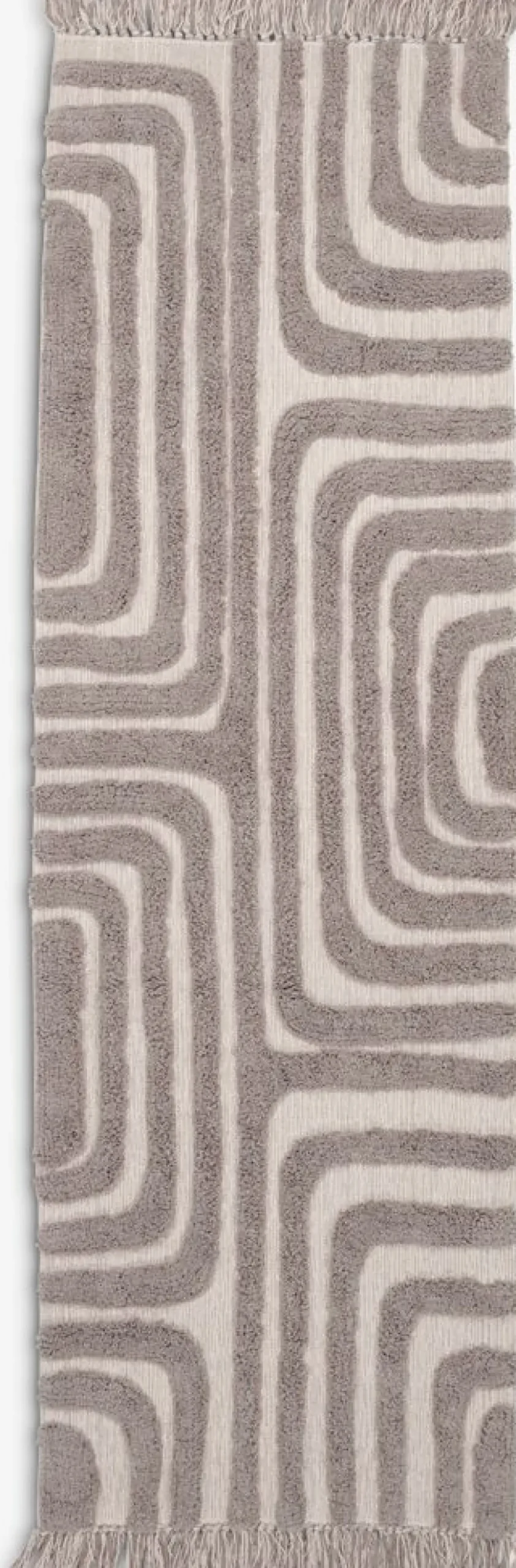BERGASTERTapis BERGASTER 65x200 gris chaud/beige
