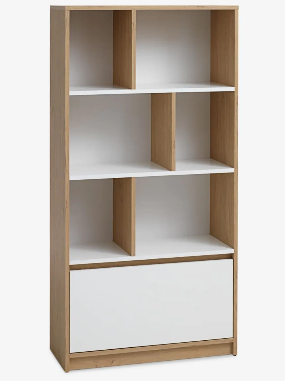 BILLUNDBibliothèque BILLUND 1 tiroir coloris chêne naturel/blanc