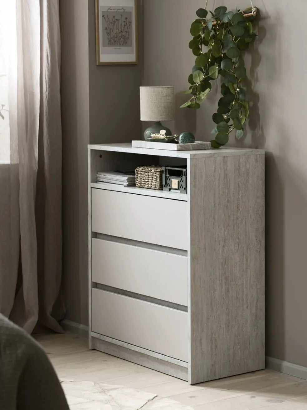 BILLUNDCommode 3 tiroirs BILLUND coloris travertin/beige