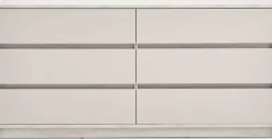 BILLUNDCommode 3+3 tiroirs BILLUND coloris travertin/beige