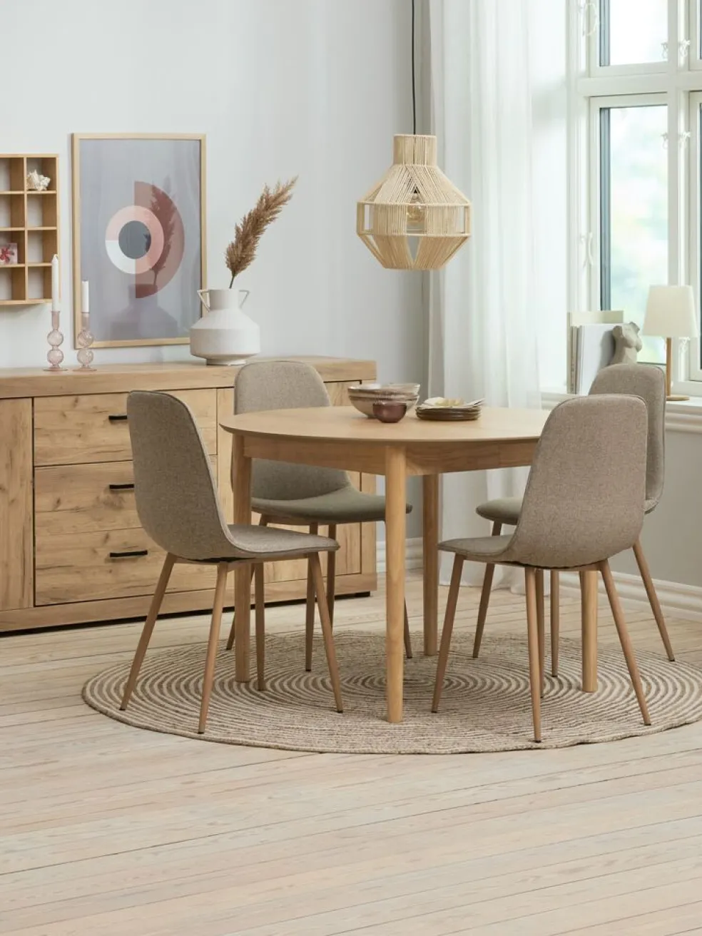 BISTRUPChaise BISTRUP sable/coloris chêne naturel