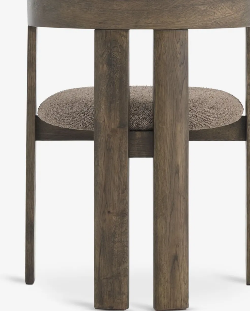 BOVRUPChaise BOVRUP chêne foncé/tissu brun