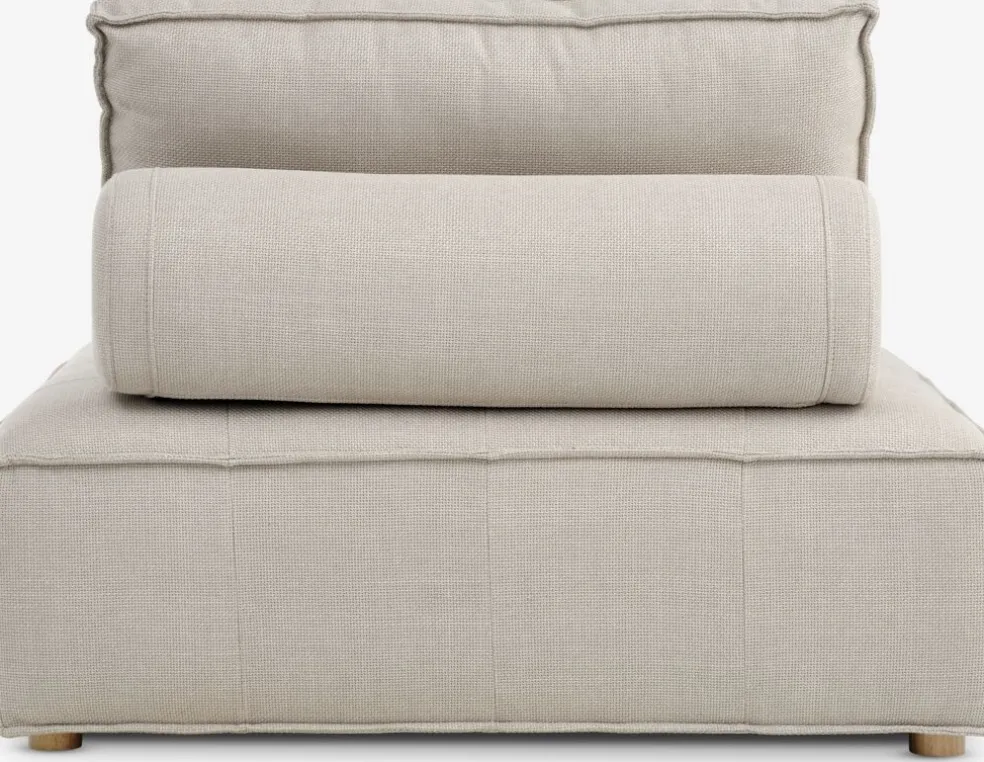 DAGSTRUPPouf DAGSTRUP a/dossier tissu beige