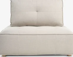 DAGSTRUPPouf DAGSTRUP a/dossier tissu beige