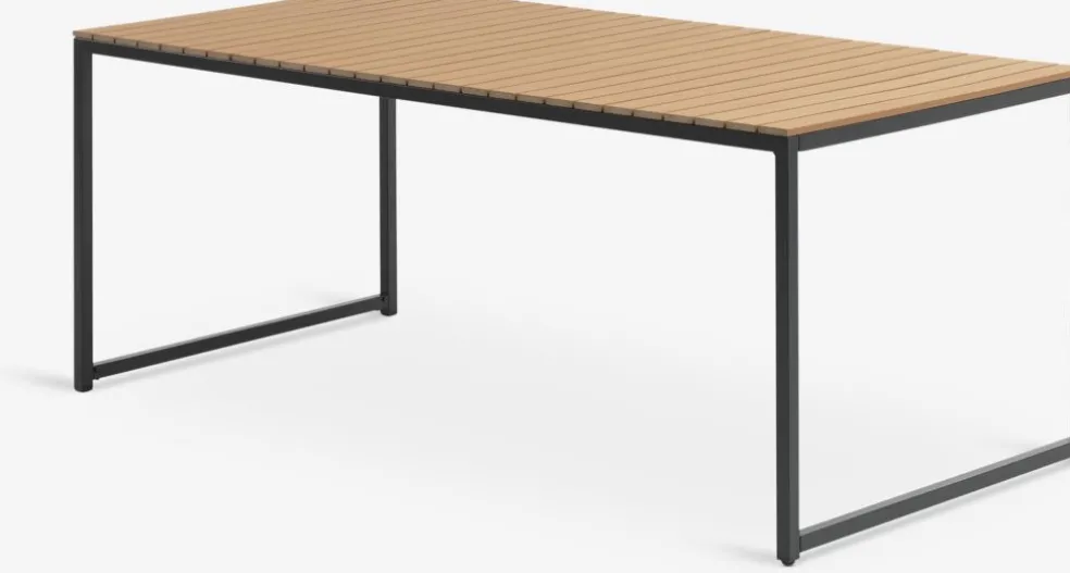DAGSVAD + VANTOREDAGSVAD L190 table naturel + 4 VANTORE chaises sable foncé