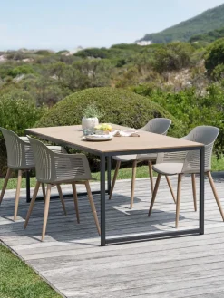 DAGSVAD + VANTOREDAGSVAD L190 table naturel + 4 VANTORE chaises sable foncé