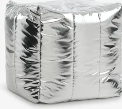 DAVINDEPouf DAVINDE 40x45 argenté