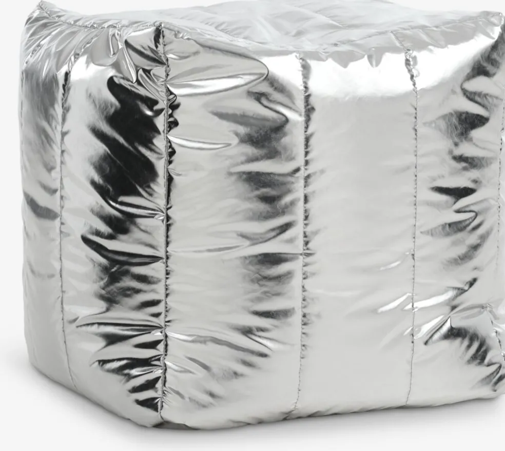 DAVINDEPouf DAVINDE 40x45 argenté
