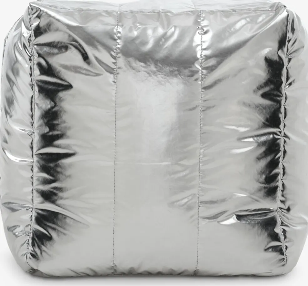 DAVINDEPouf DAVINDE 40x45 argenté