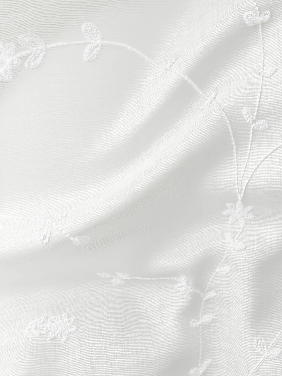 DOLMARideau DOLMA 1x140x245 broderie blanc cassé