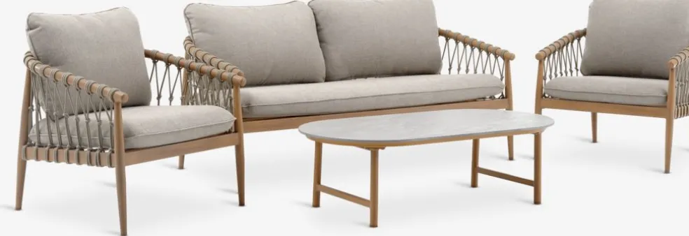DRUMMEHOLMEnsemble lounge DRUMMEHOLM 5 personnes naturel