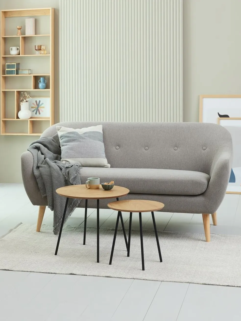 EGEDALCanapé EGEDAL 2,5 places tissu gris clair
