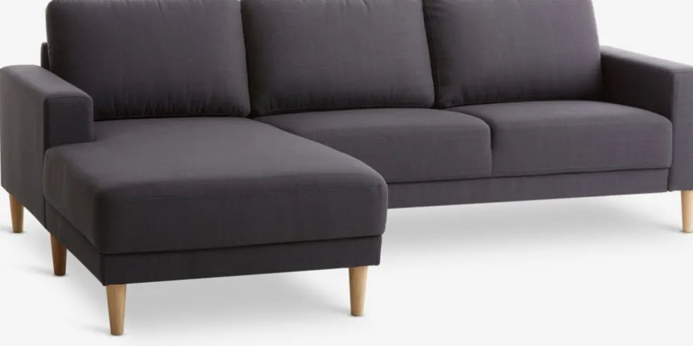 EGENSECanapé EGENSE méridienne tissu gris foncé