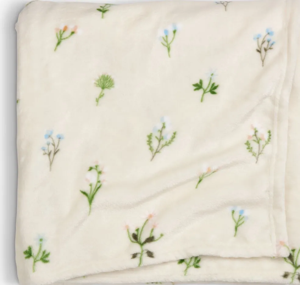 ENGSOLEIPlaid en polaire ENGSOLEI 130x170 blanc/vert
