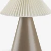 ESMUNDLampe à piles ESMUND Ø17xH20cm brun/blanc a/minuterie