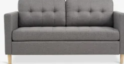 FALSLEVCanapé FALSLEV 2 places tissu gris