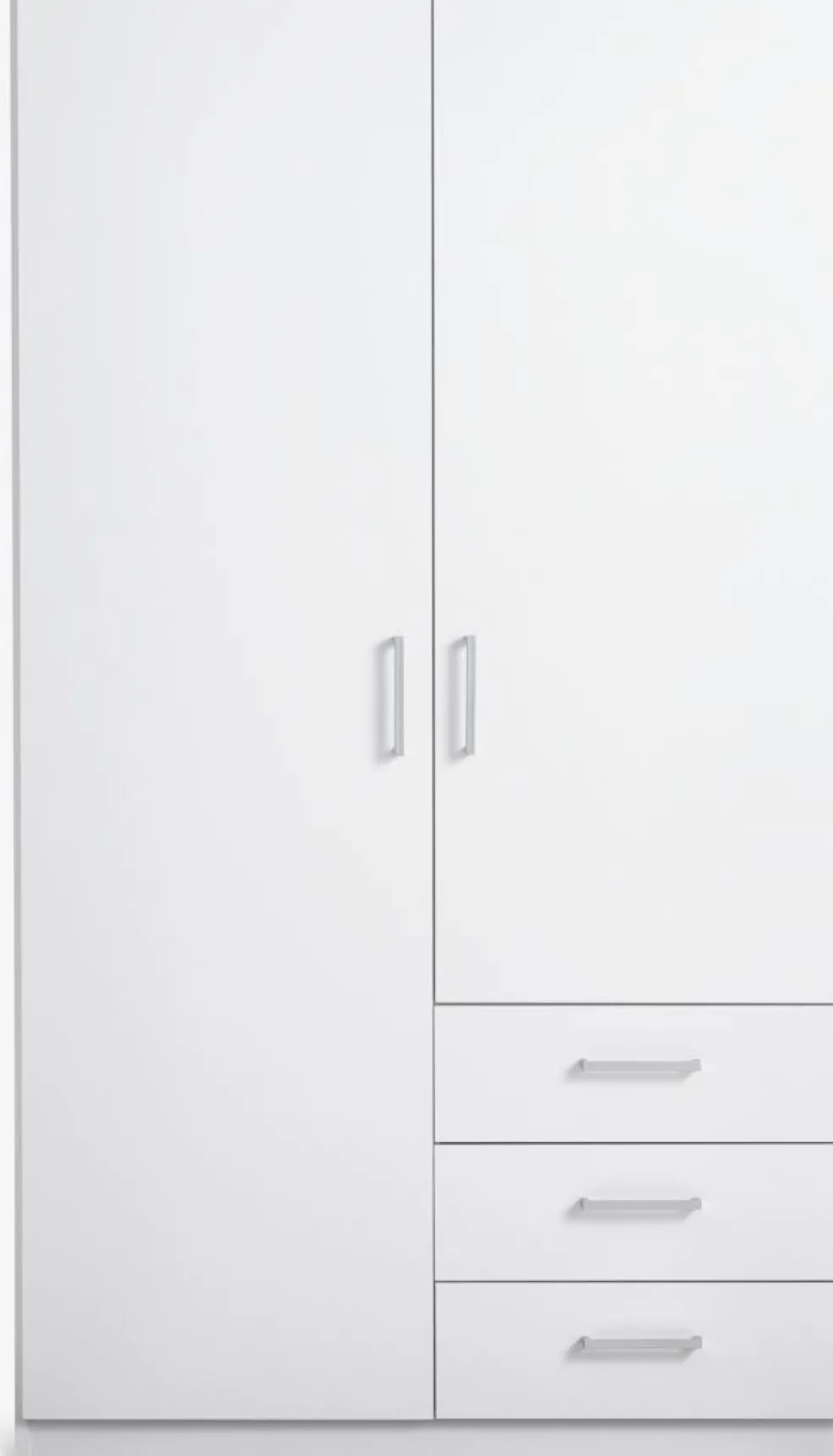 FANDRUPArmoire FANDRUP 97x176 2 portes 3 tiroirs blanc