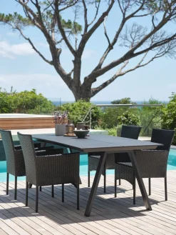 FAUSING + AIDTFAUSING L220 table + 4 AIDT chaises noir
