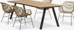 FAUSING + ILDERHUSEFAUSING L220 table + 4 ILDERHUSE chaises naturel