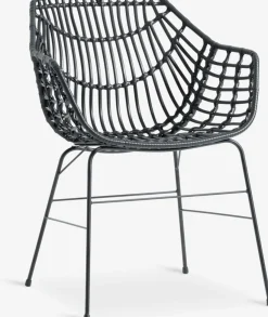 FAUSING + ILDERHUSEFAUSING L220 table naturel + 4 ILDERHUSE chaises noir