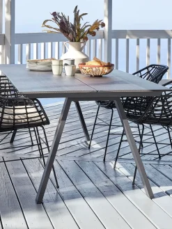 FAUSINGTable de jardin FAUSING l100xL220 noir